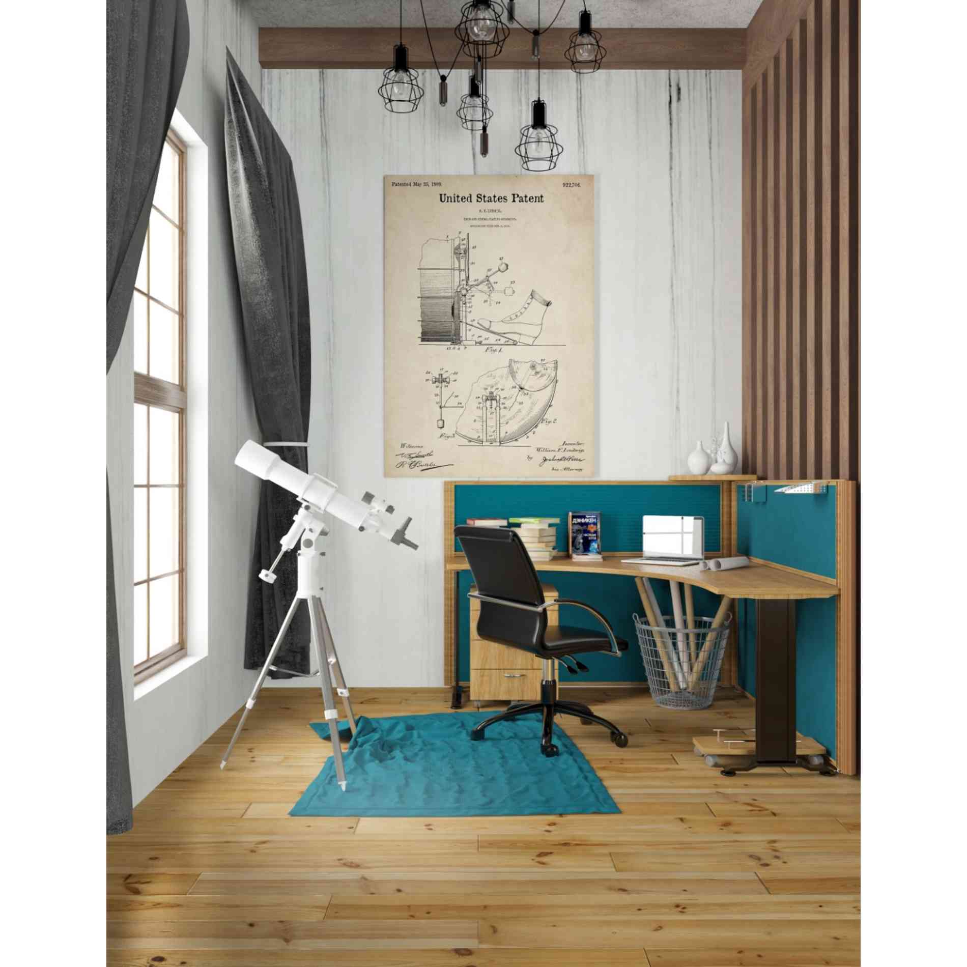 'Drum and Cymbal Blueprint Patent Parchment' Canvas Wall Art,26 x 40