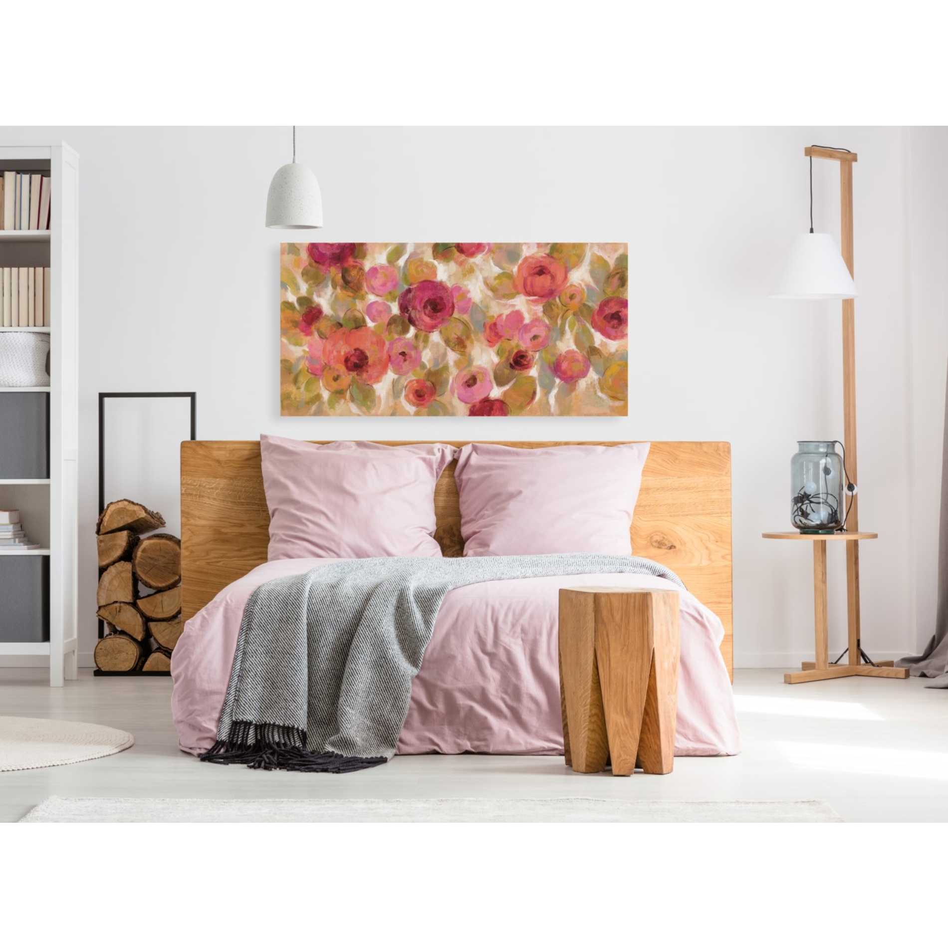 "Glorious Pink Floral I" by Silvia Vassileva, Canvas Wall Art,60 x 30