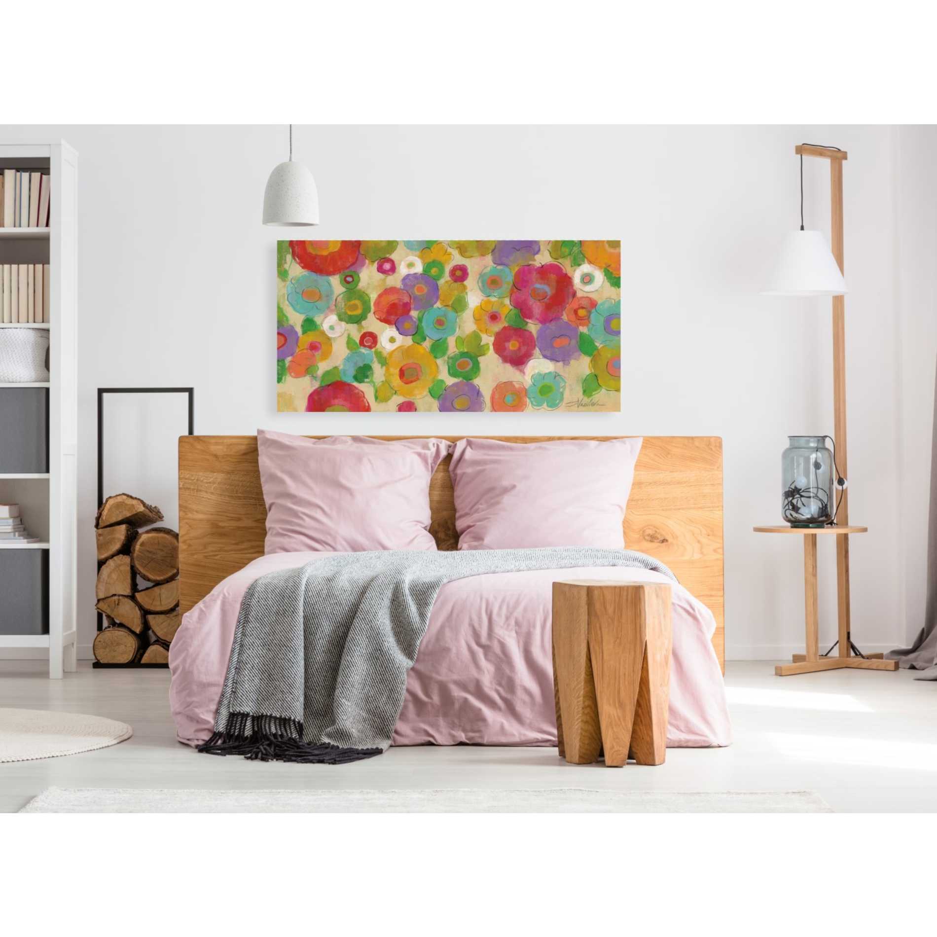 'Bohemian Bouquet I' by Silvia Vassileva, Canvas Wall Art,60 x 30