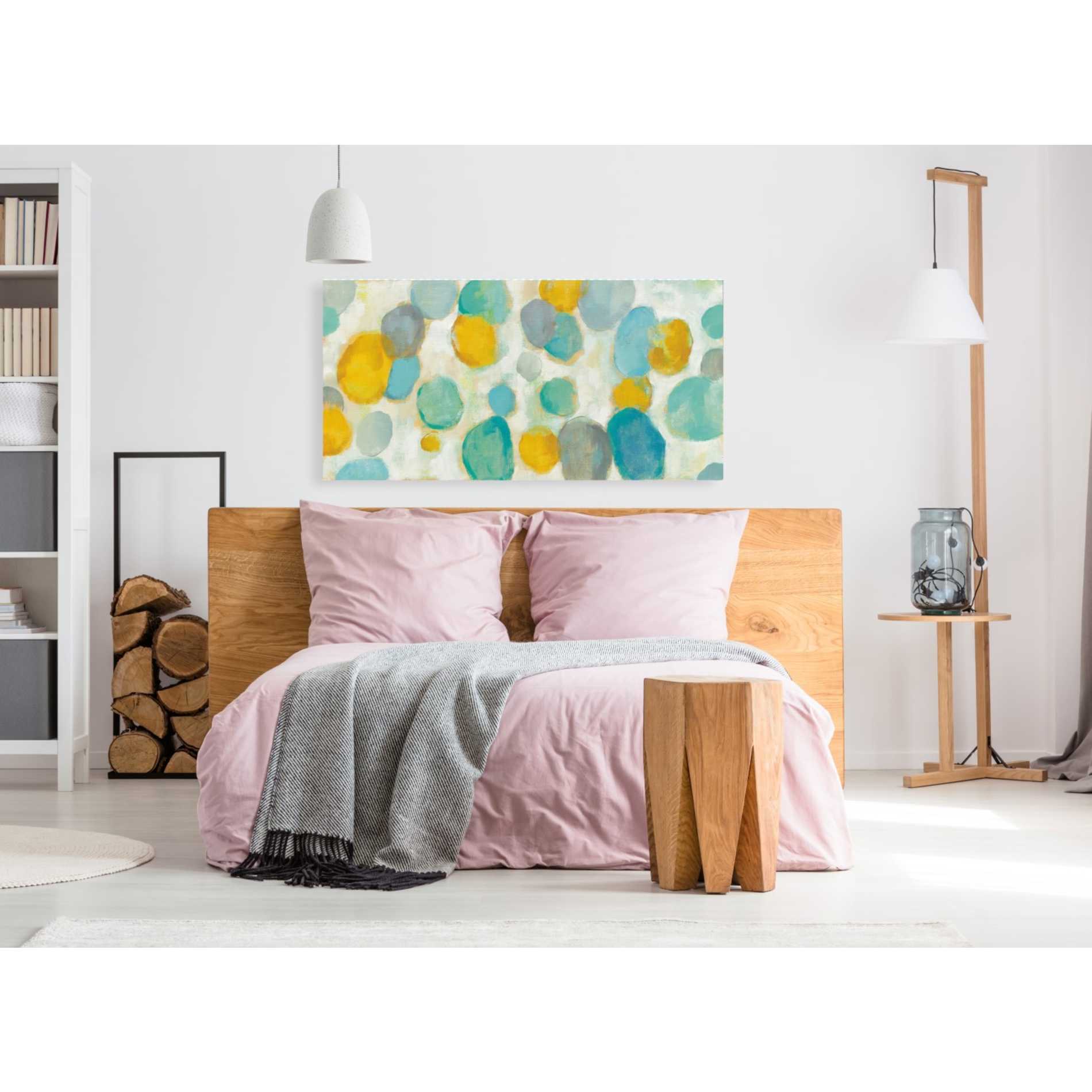 "Painted Pebbles" by Silvia Vassileva, Canvas Wall Art,60 x 30