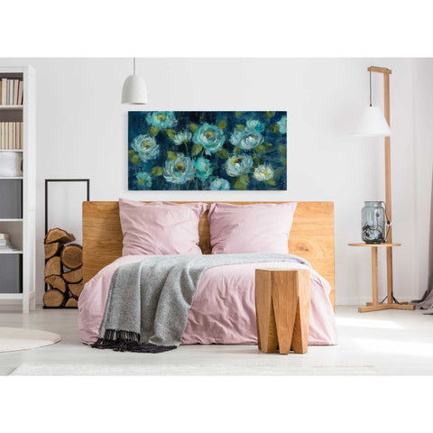 Image of "Indigo Mums" by Silvia Vassileva, Canvas Wall Art,60 x 30