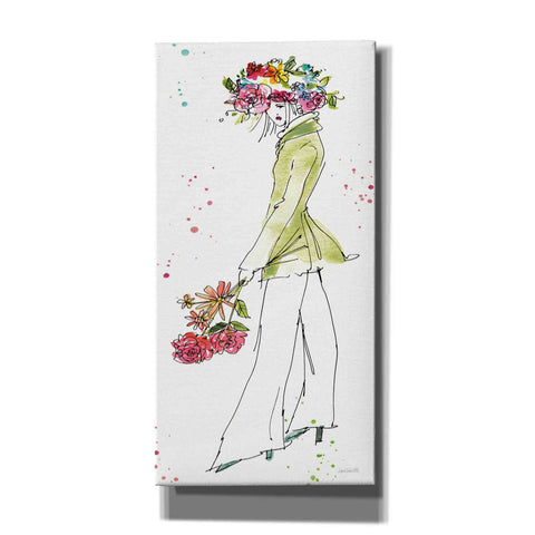 Image of 'Floral Figures VII' by Anne Tavoletti, Canvas Wall Art,30 x 60