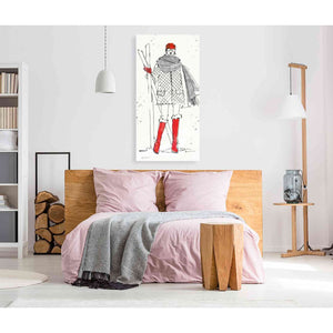 'Winter Fashion I' by Anne Tavoletti, Canvas Wall Art,30 x 60