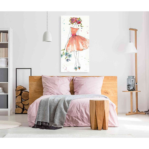 Image of 'Floral Figures VIII' by Anne Tavoletti, Canvas Wall Art,30 x 60