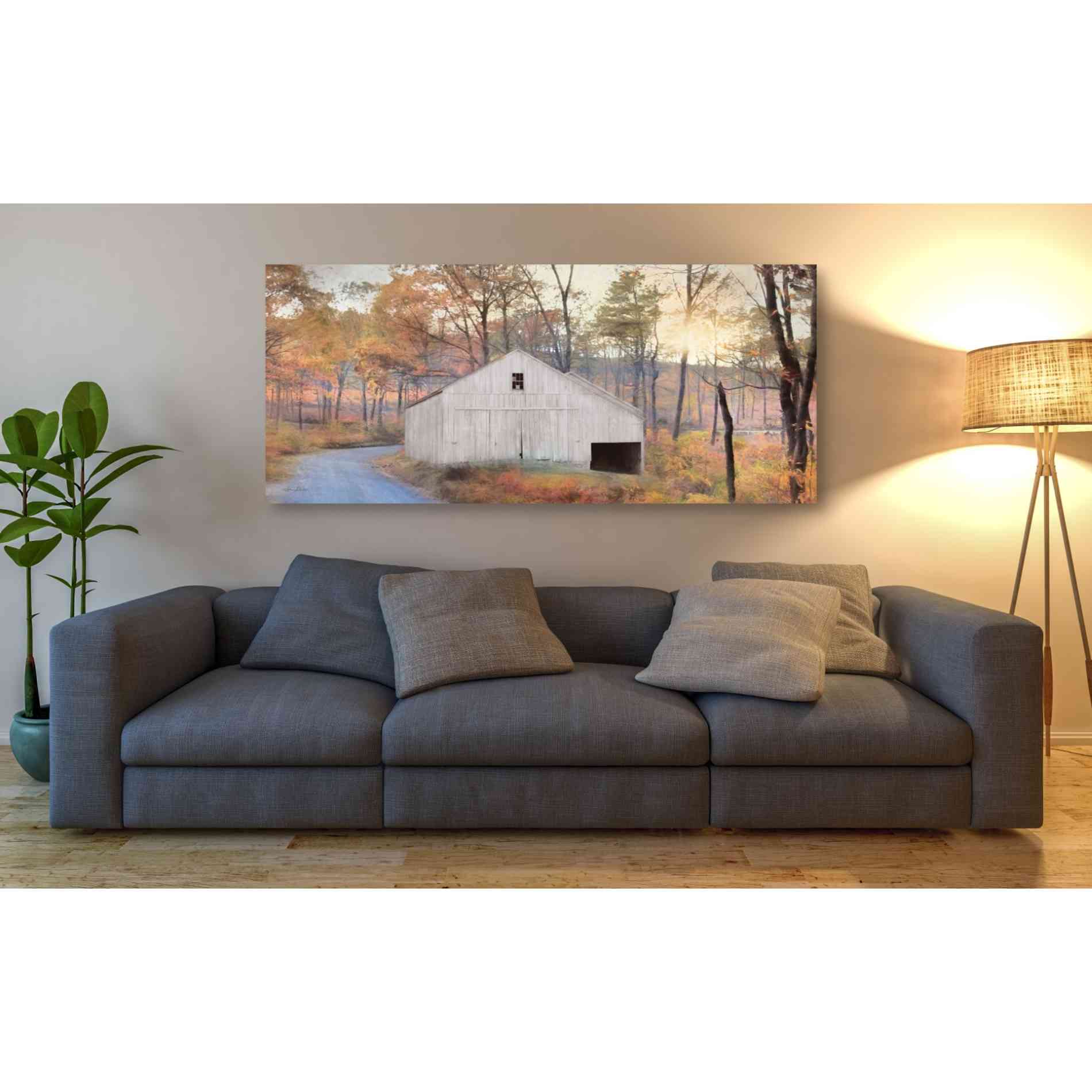 'Fall at the Barn' by Lori Deiter, Canvas Wall Art,60 x 30