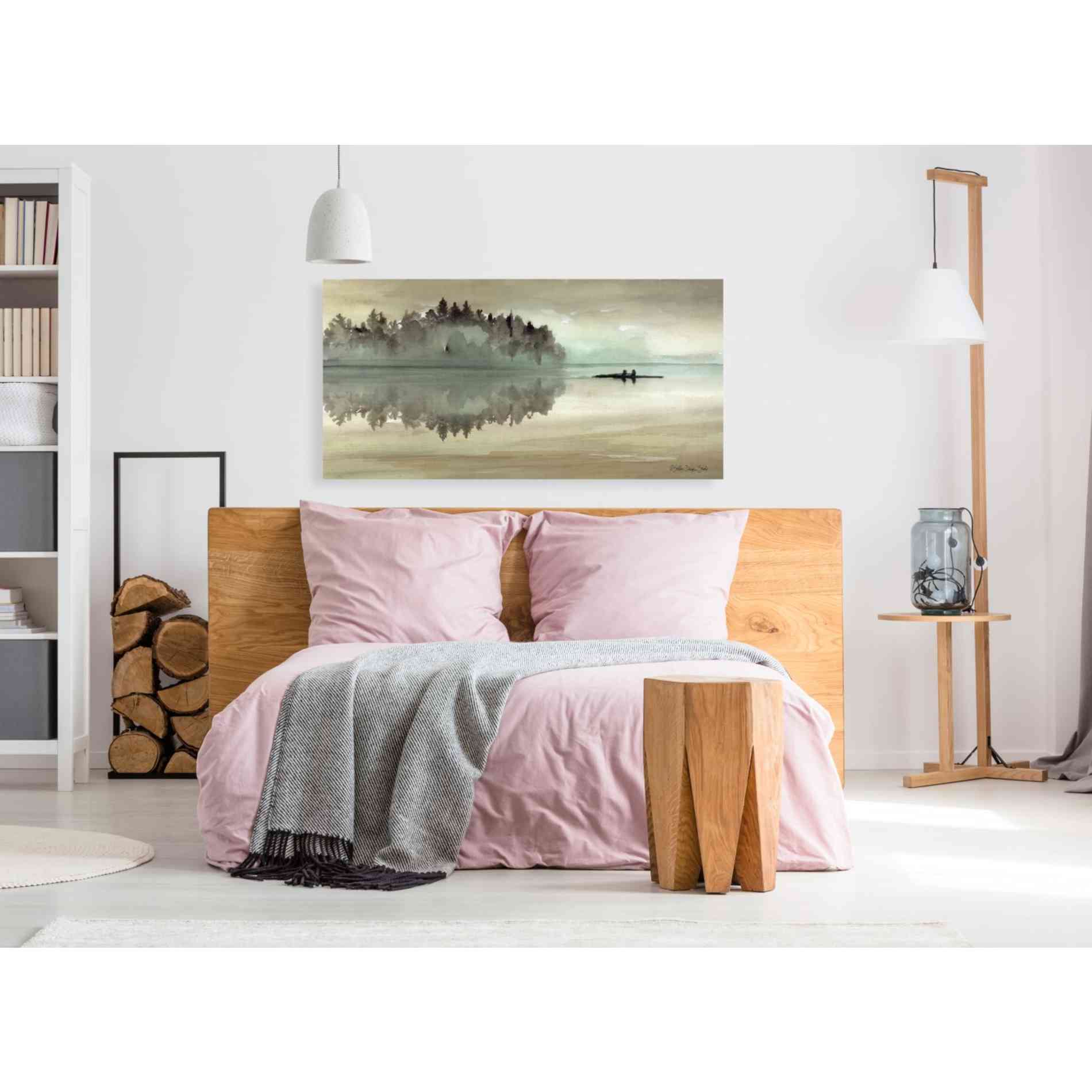 'Lake Fishing I' by Stellar Design Studio, Canvas Wall Art,60 x 30