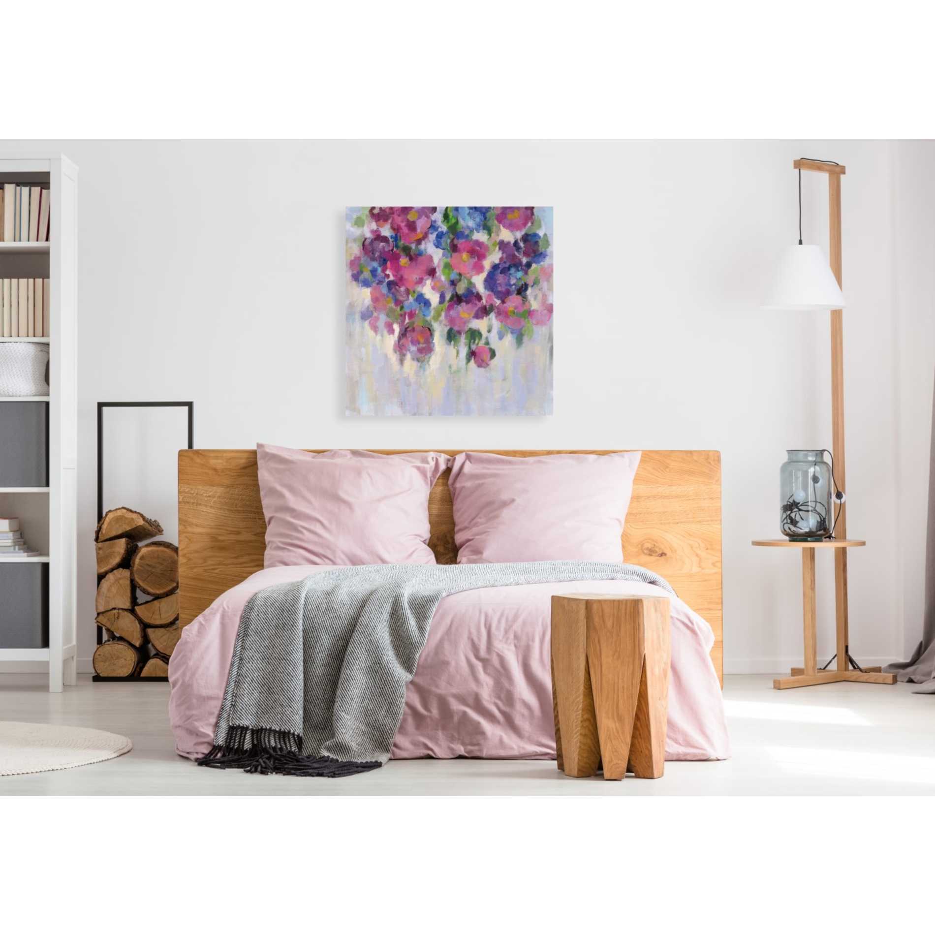 'Pink and Blue I' by Silvia Vassileva, Canvas Wall Art,37 x 37