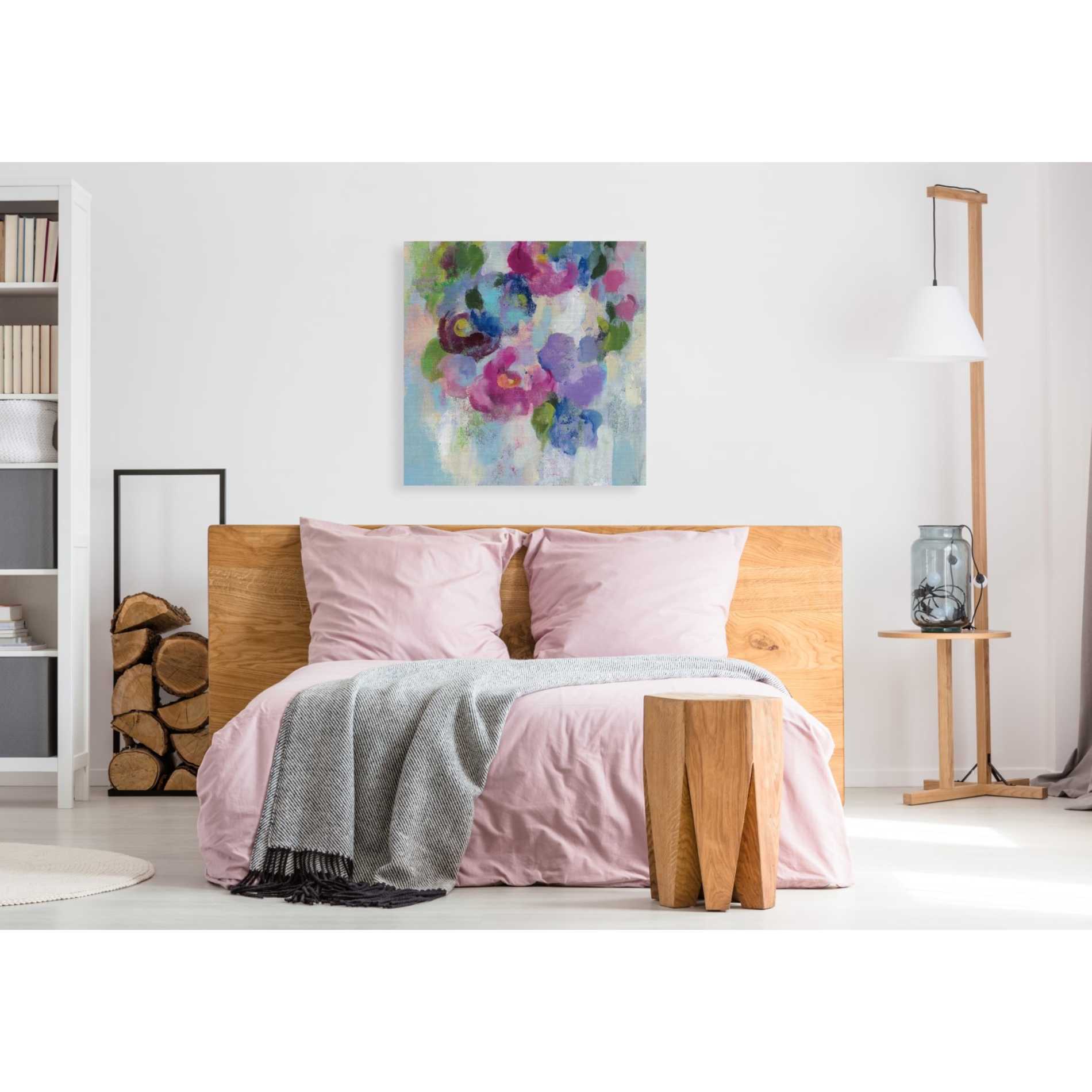 'Pink and Blue II' by Silvia Vassileva, Canvas Wall Art,37 x 37