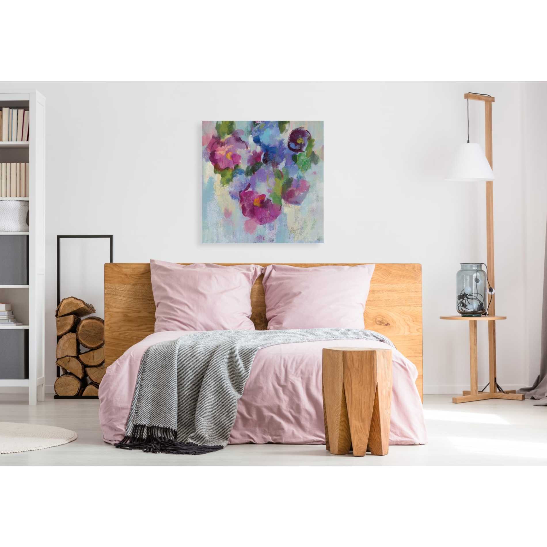 'Pink and Blue III' by Silvia Vassileva, Canvas Wall Art,37 x 37