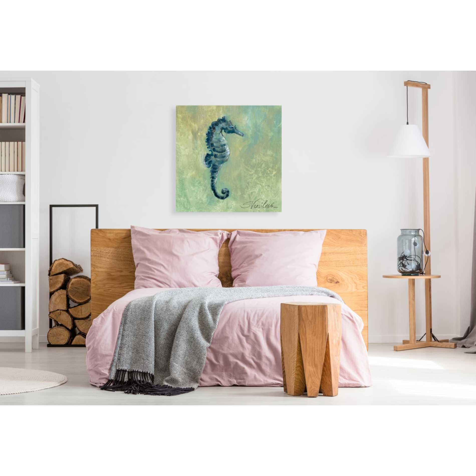 'Indigo Sea Life I' by Silvia Vassileva, Canvas Wall Art,37 x 37