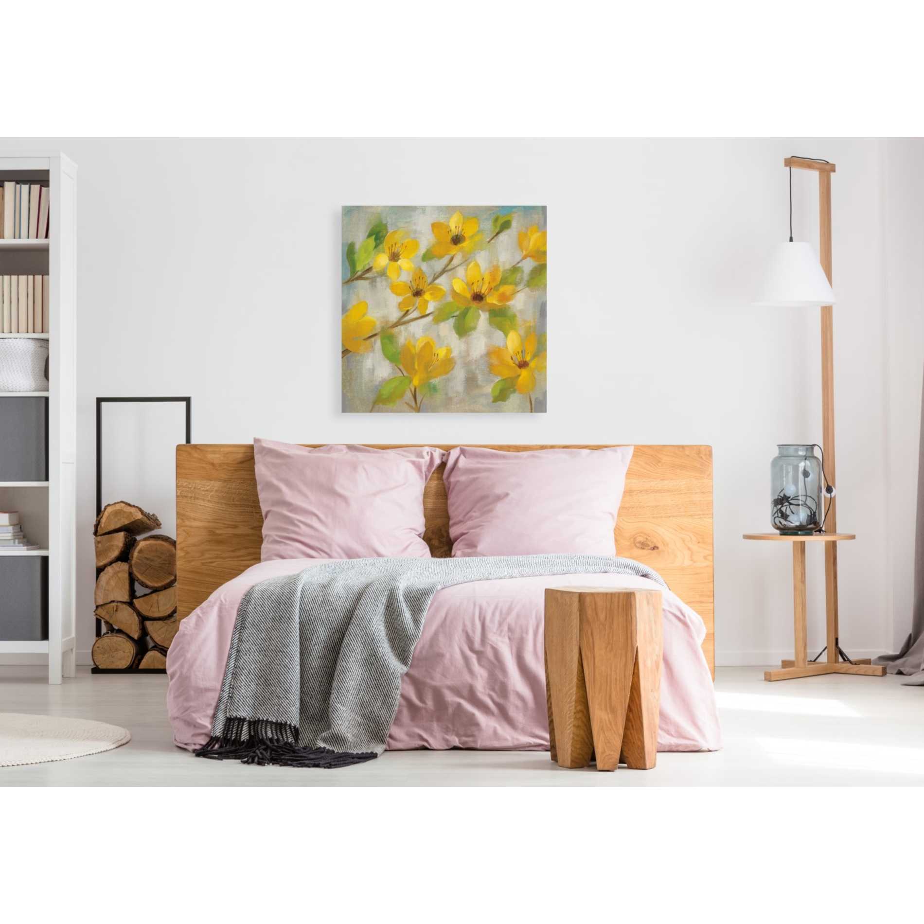 'Golden Bloom II' by Silvia Vassileva, Canvas Wall Art,37 x 37