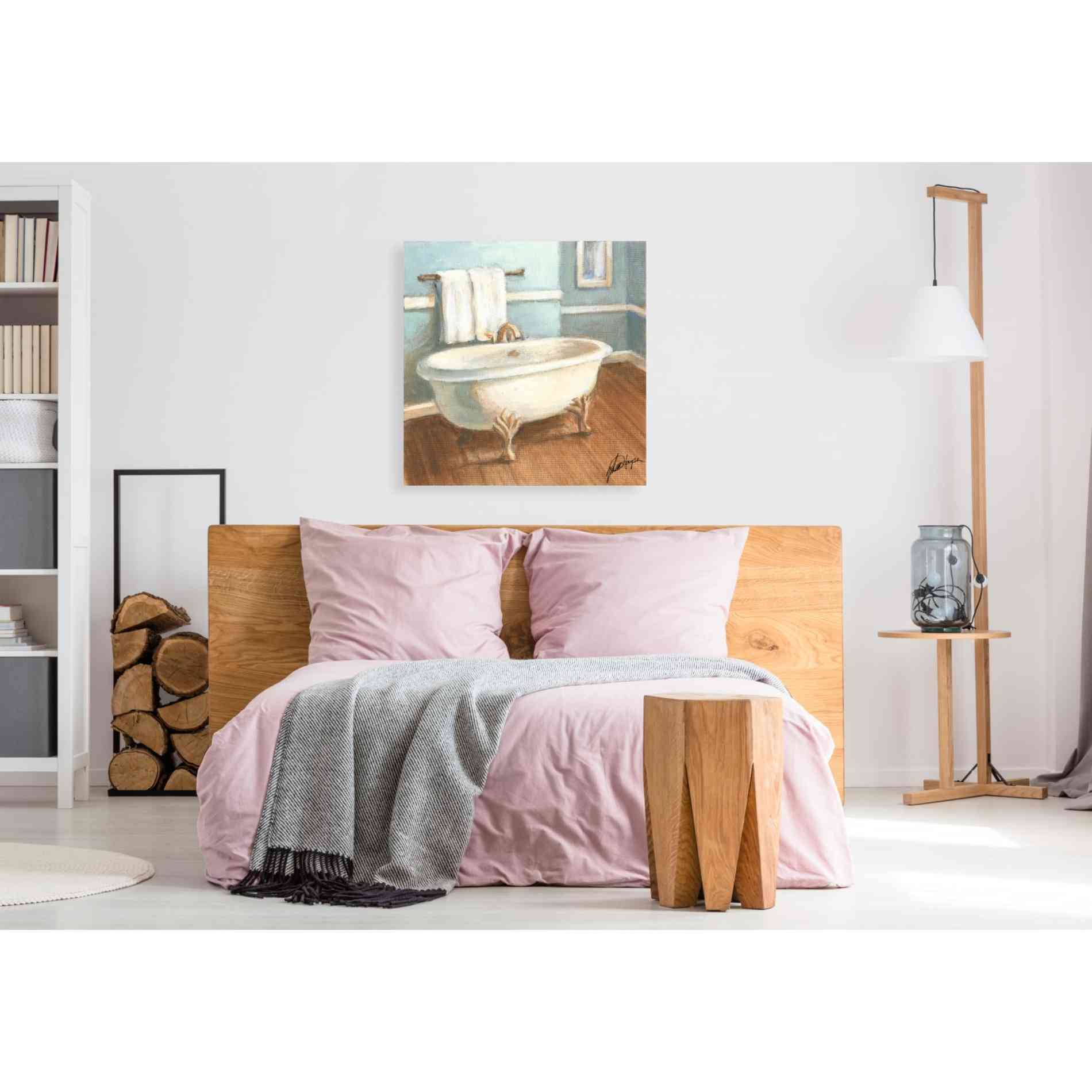 'Porcelain Bath IV' by Ethan Harper, Canvas Wall Art,37 x 37