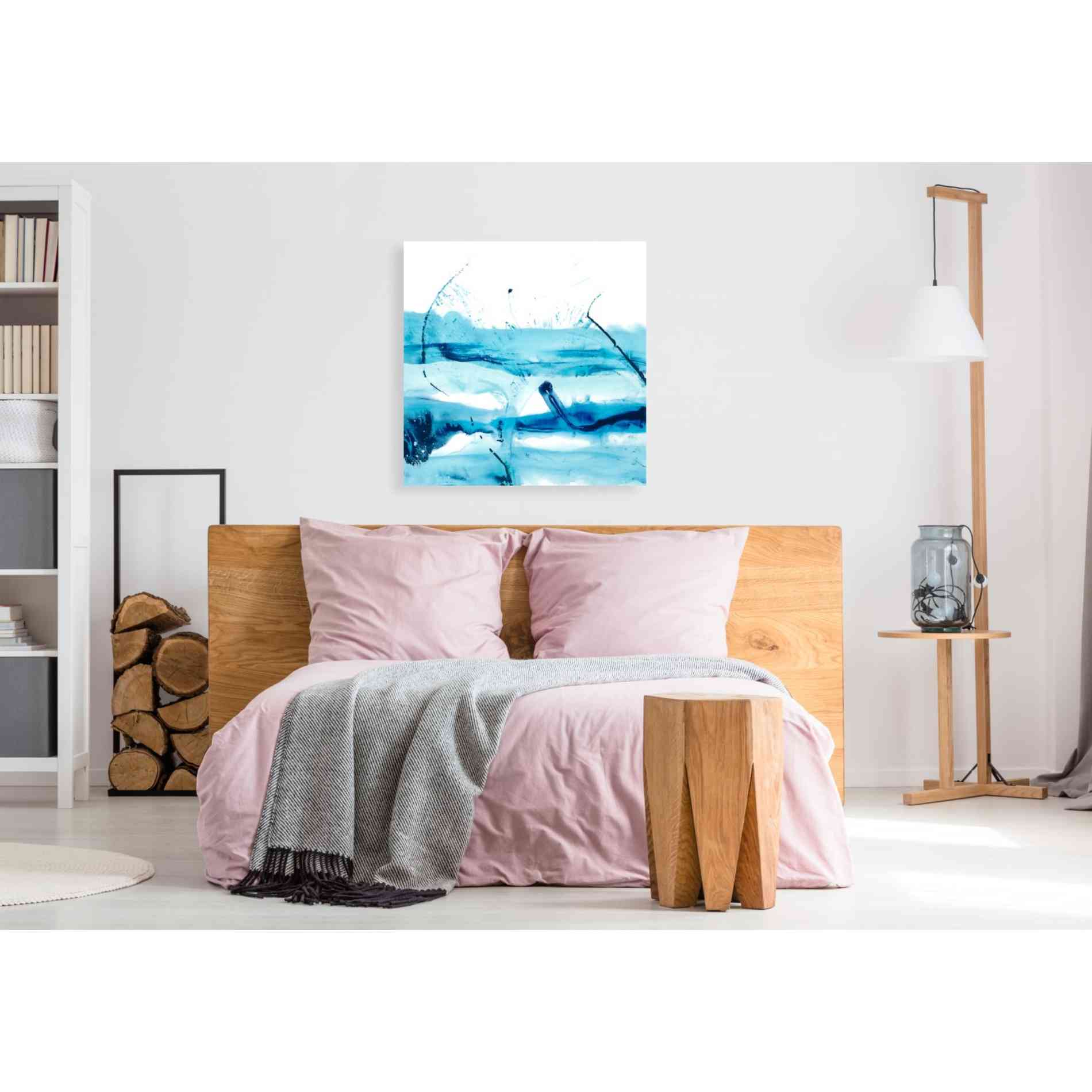 'Blue Currents III' by Ethan Harper, Canvas Wall Art,37 x 37