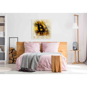 'Bitcoin Era in Gold' by Surma and Guillen, Canvas Wall Art,37 x 37