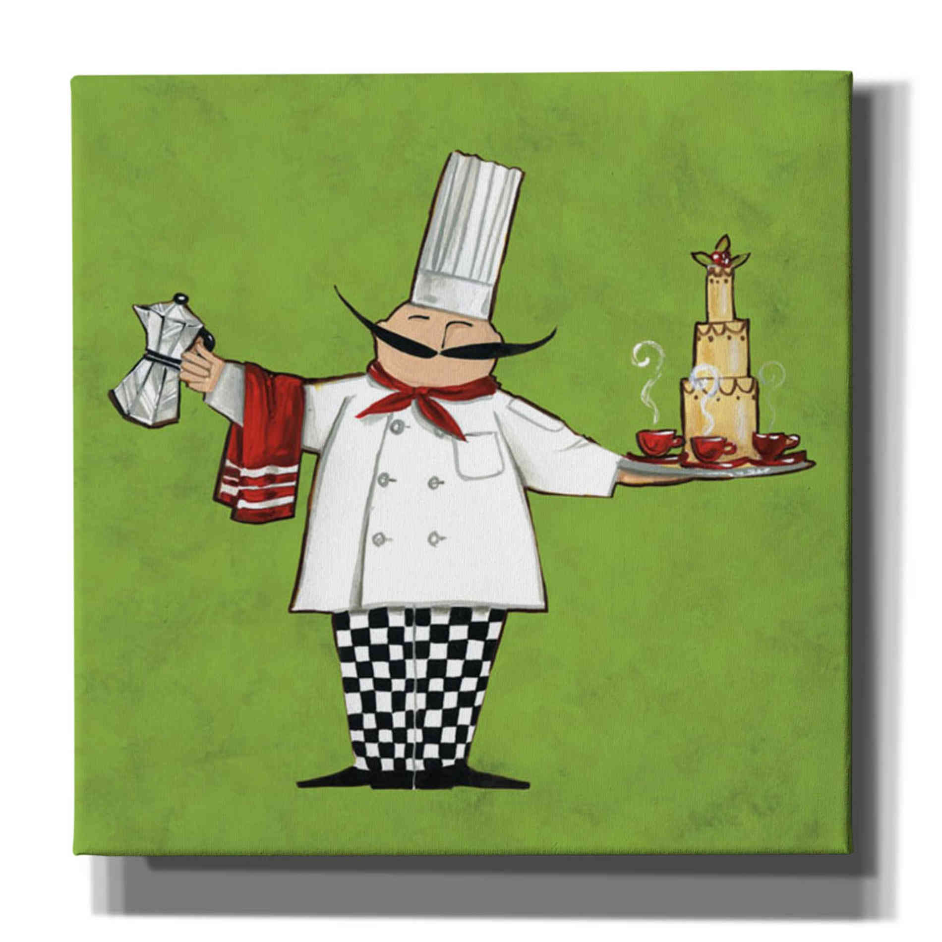 'Cafe Chef in Color' by Anne Tavoletti, Canvas Wall Art,37 x 37