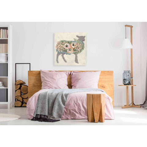 Image of 'Audrey the Lamb' by Michele Norman, Canvas Wall Art,37 x 37