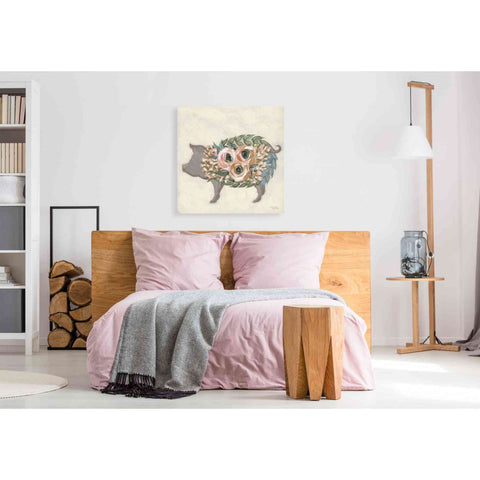 Image of 'Alice the Pig' by Michele Norman, Canvas Wall Art,37 x 37