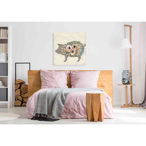 'Alice the Pig' by Michele Norman, Canvas Wall Art,37 x 37
