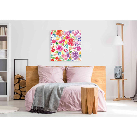 Image of 'Vibrant Floral Pattern' by Rachel Nieman, Canvas Wall Art,37 x 37