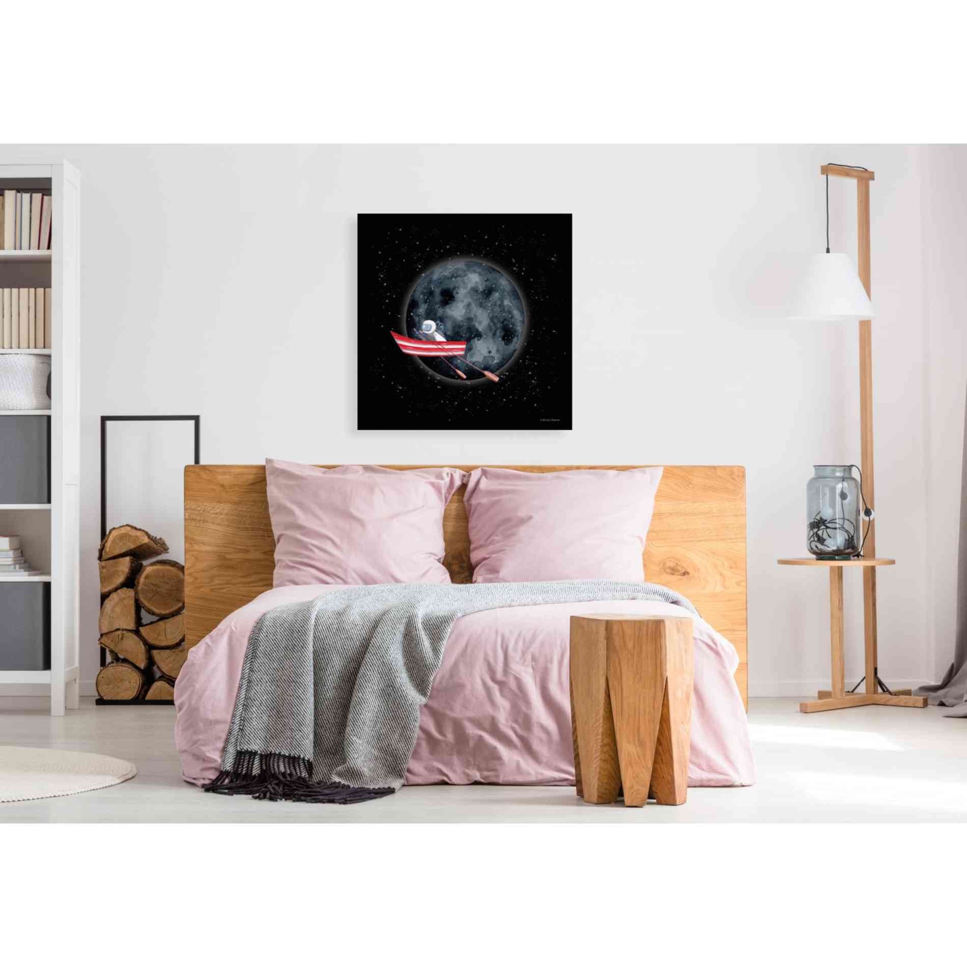 'Sail to the Moon' by Rachel Nieman, Canvas Wall Art,37 x 37