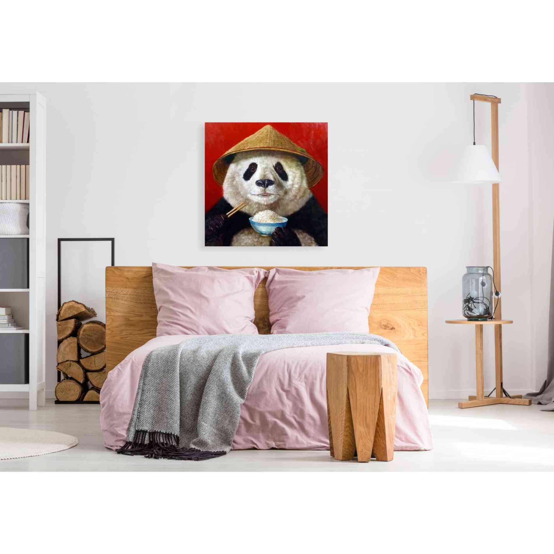 'Panda' by Lucia Heffernan, Canvas Wall Art,37 x 37
