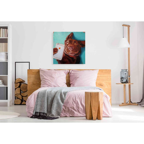 Image of 'Dog Selfie' by Lucia Heffernan, Canvas Wall Art,37 x 37