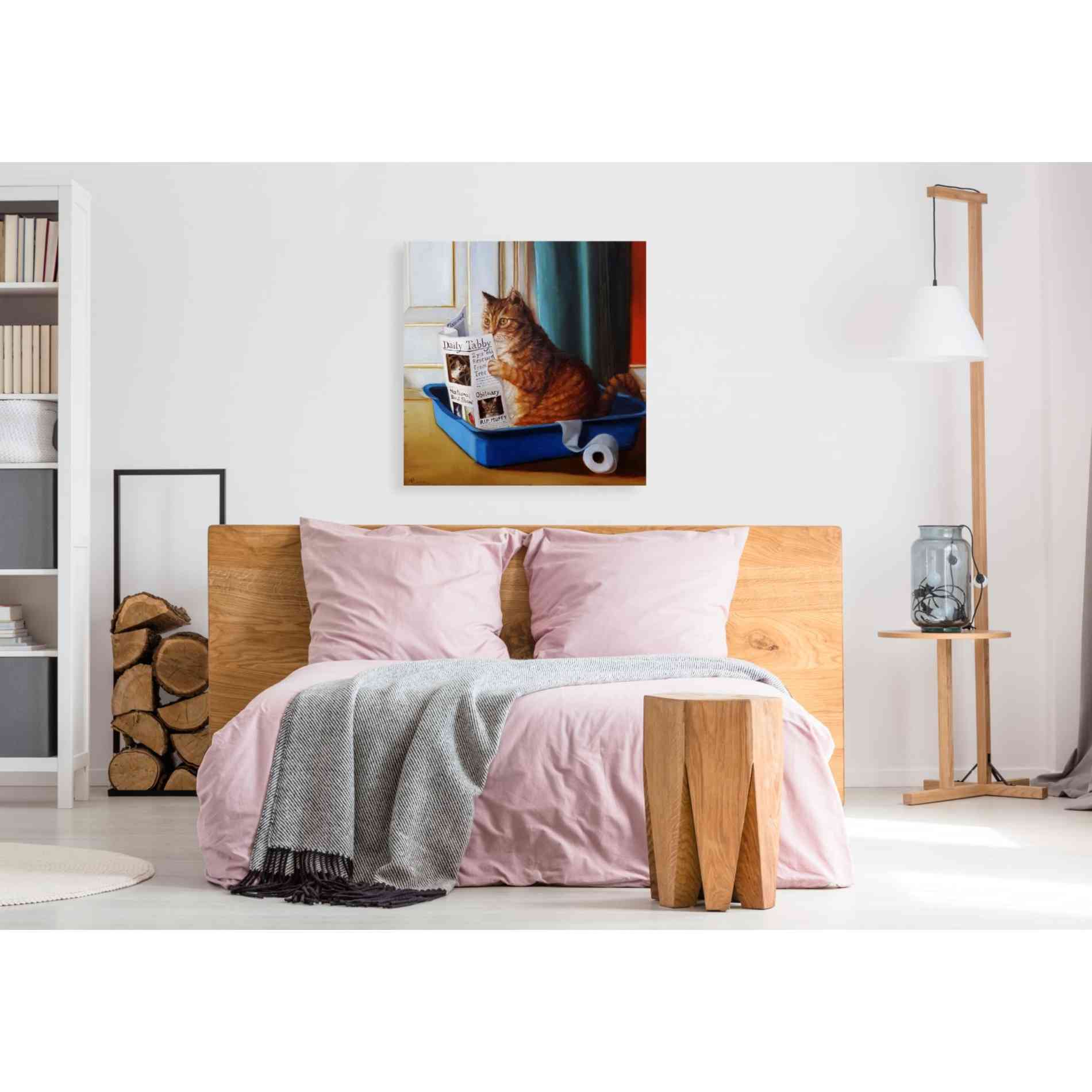 'Kitty Throne' by Lucia Heffernan, Canvas Wall Art,37 x 37