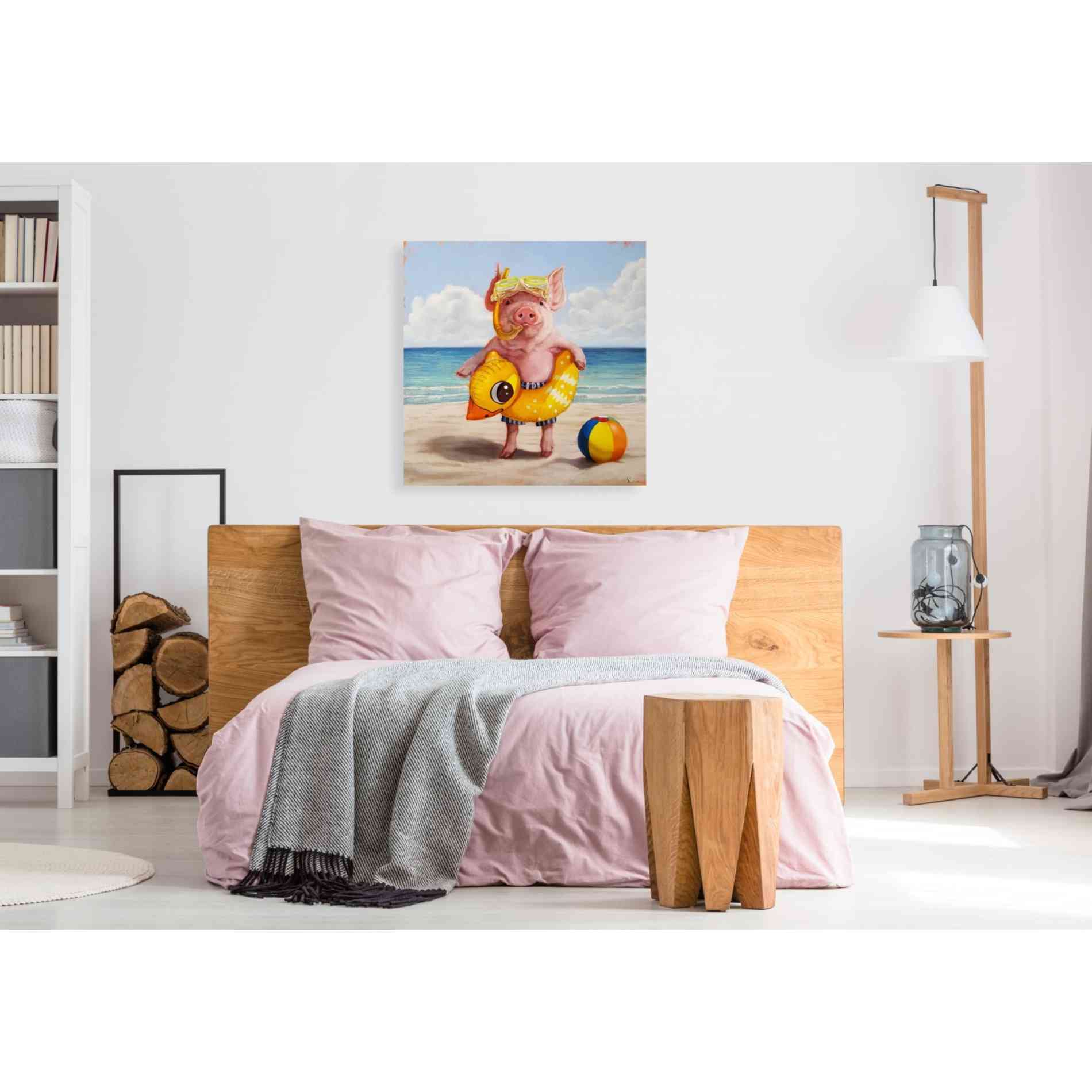 'Baked Ham' by Lucia Heffernan, Canvas Wall Art,37 x 37