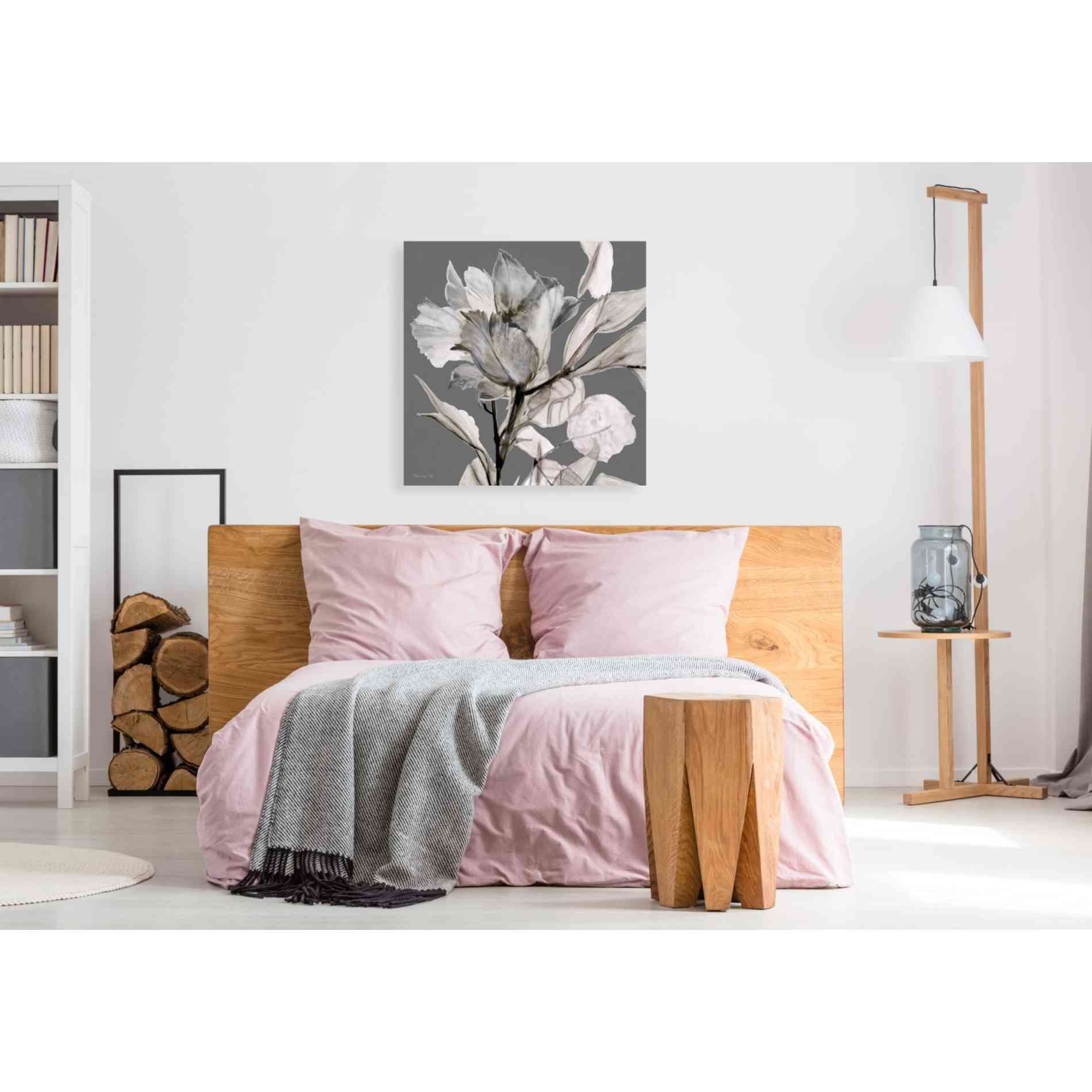 'Floral in Gray 2' by Stellar Design Studio, Canvas Wall Art,37 x 37