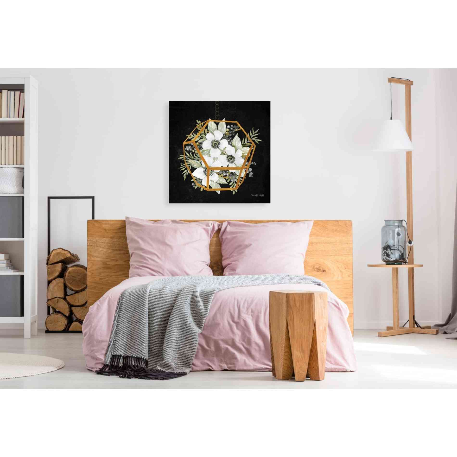 'Gold Geometric Hexagon' by Cindy Jacobs, Canvas Wall Art,37 x 37