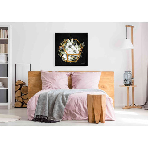 Image of 'Gold Geometric Hexagon' by Cindy Jacobs, Canvas Wall Art,37 x 37