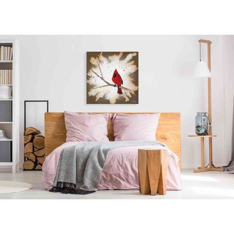 Image of 'Weathered Friends - Cardinal' by Britt Hallowell, Canvas Wall Art,37 x 37