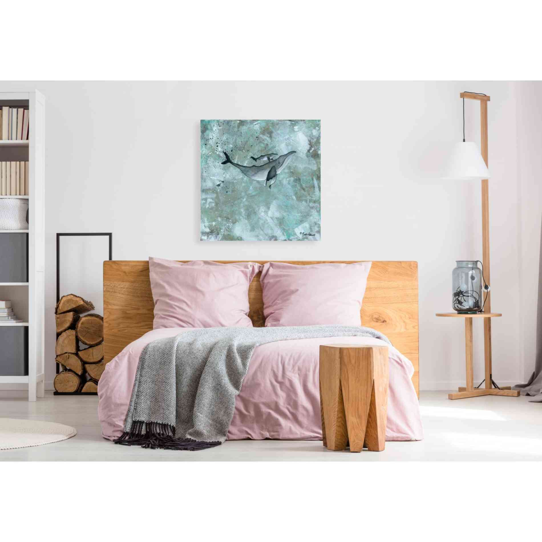 'Simplicity Humpback' by Britt Hallowell, Canvas Wall Art,37 x 37