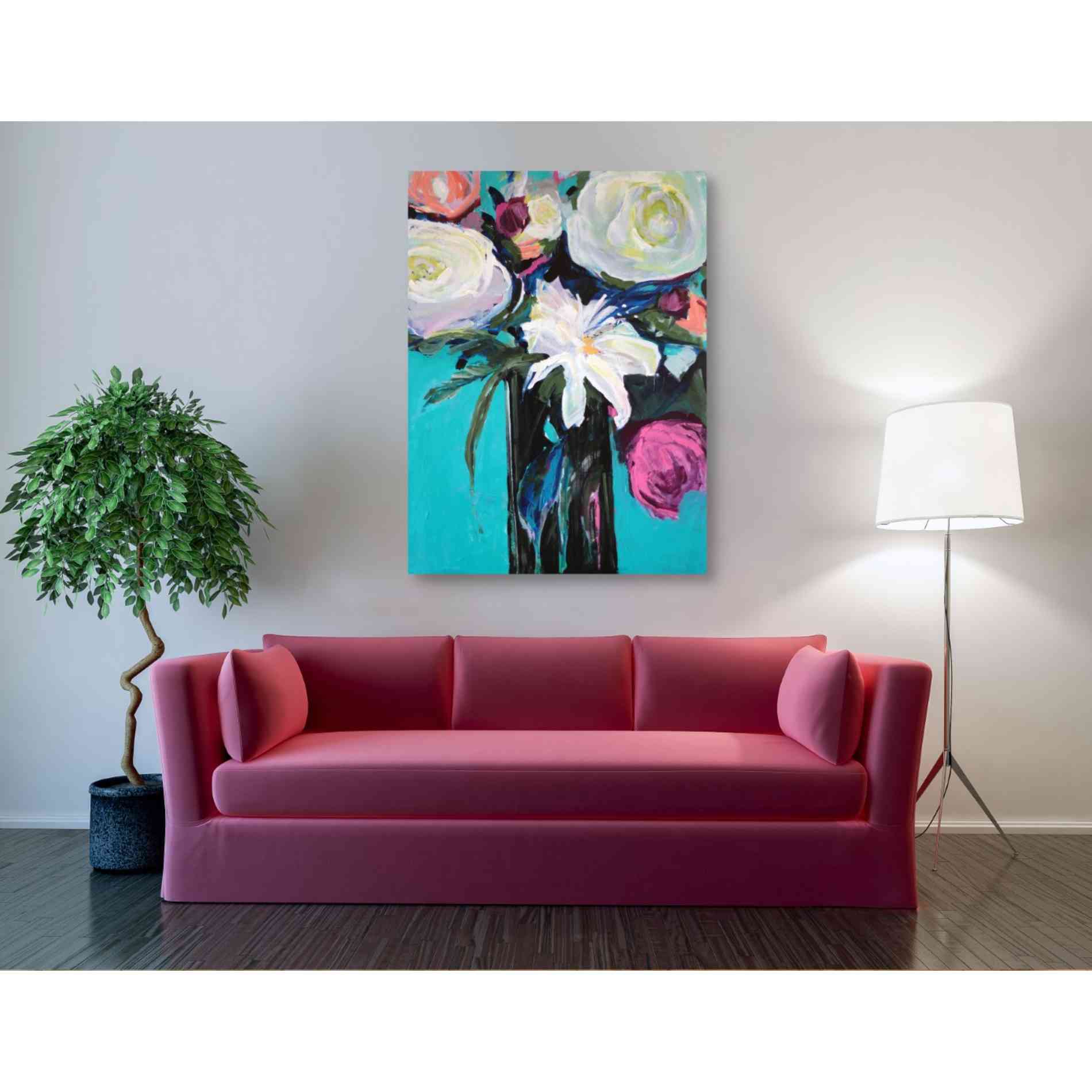 'White Lily' by Jacqueline Brewer, Giclee Canvas Wall Art