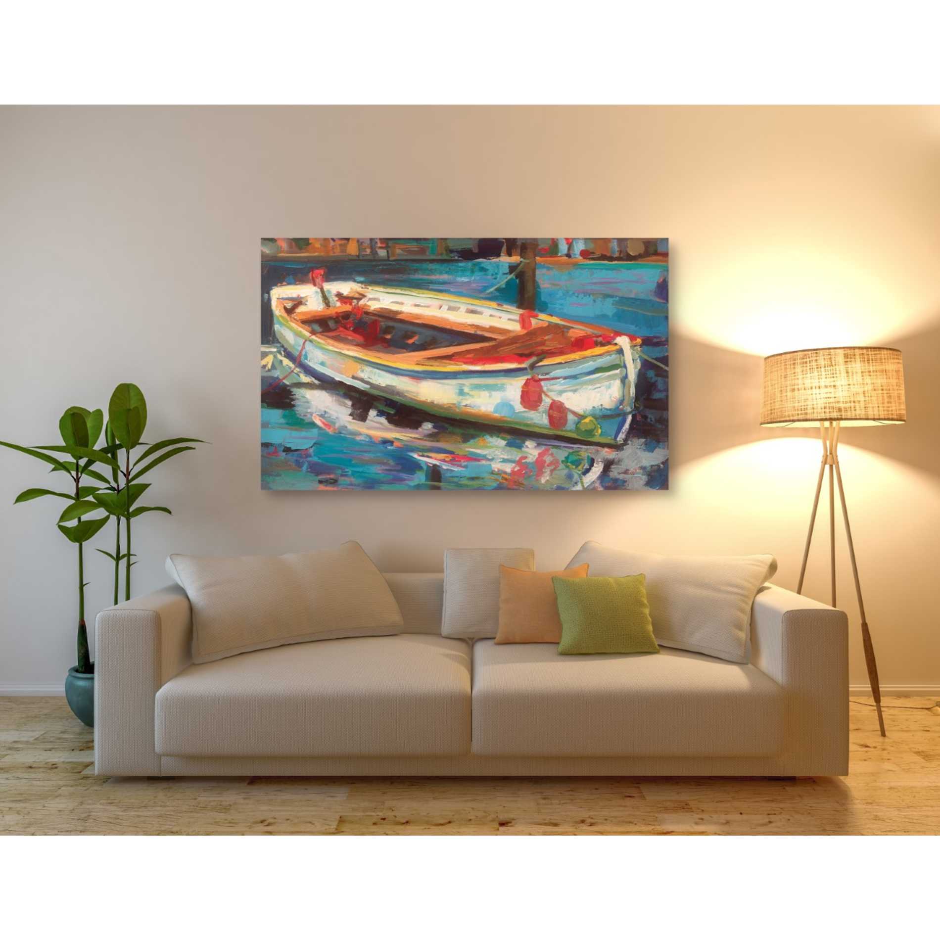 "Solo Boat" by Jeanette Vertentes, Giclee Canvas Wall Art
