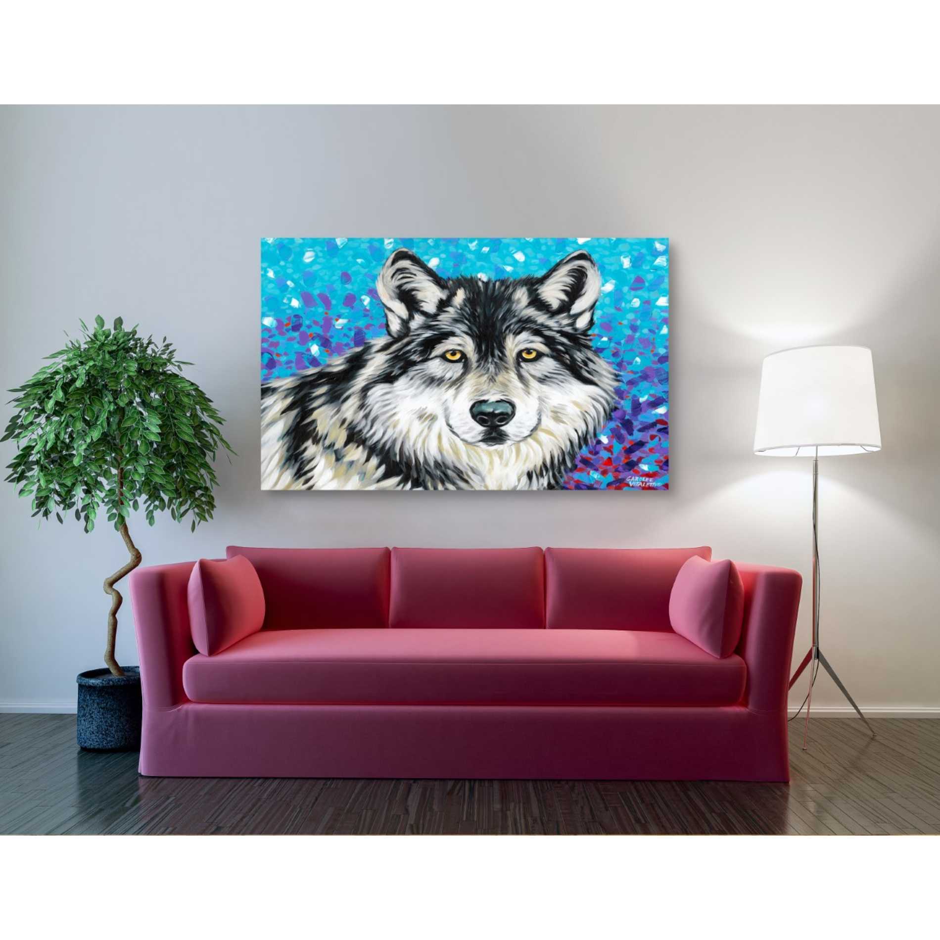 'Grey Wolf II' by Carolee Vitaletti, Giclee Canvas Wall Art