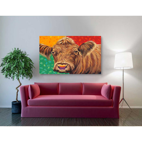 Image of 'Colorful Country Cows II' by Carolee Vitaletti, Giclee Canvas Wall Art