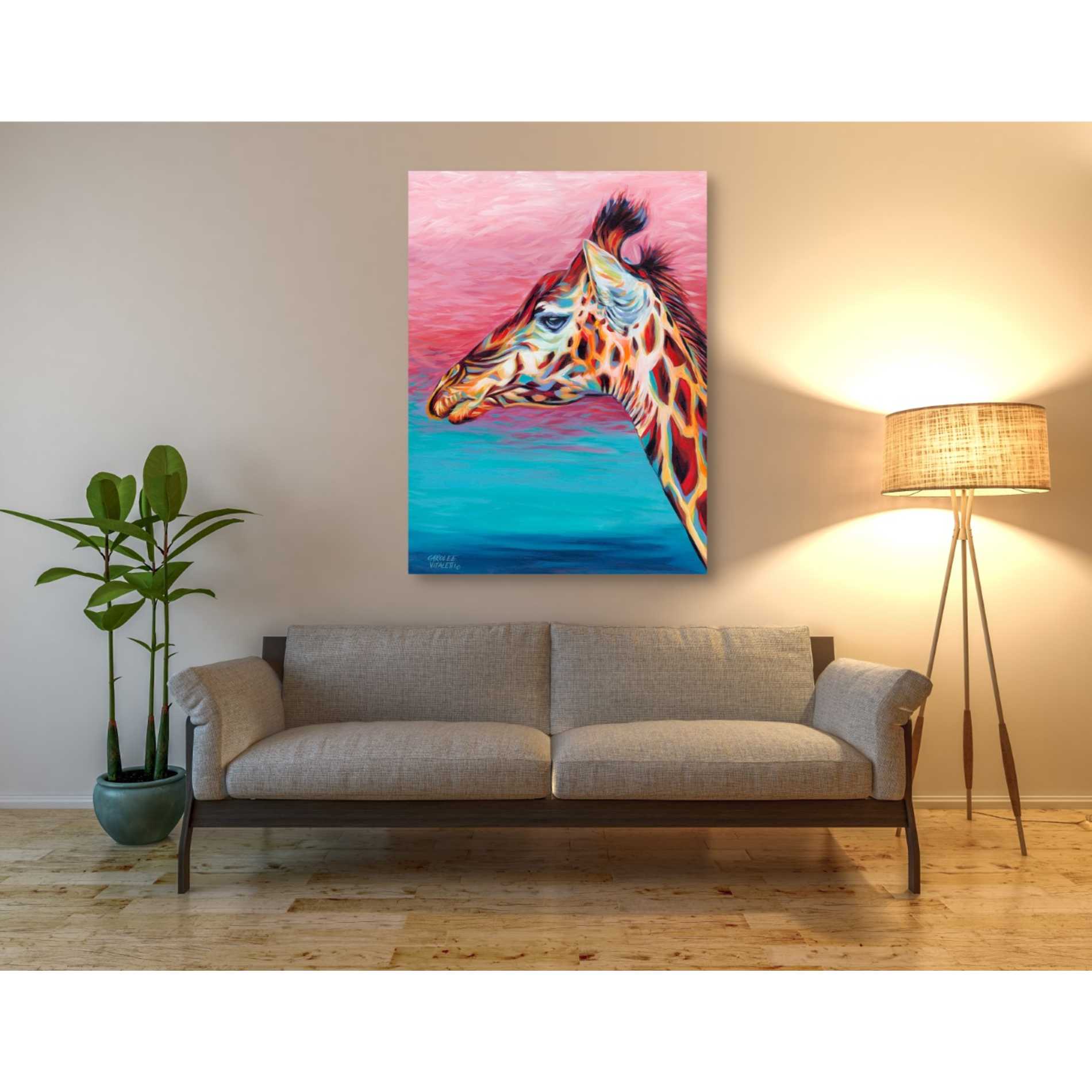 'Sky High Giraffe II' by Carolee Vitaletti, Giclee Canvas Wall Art