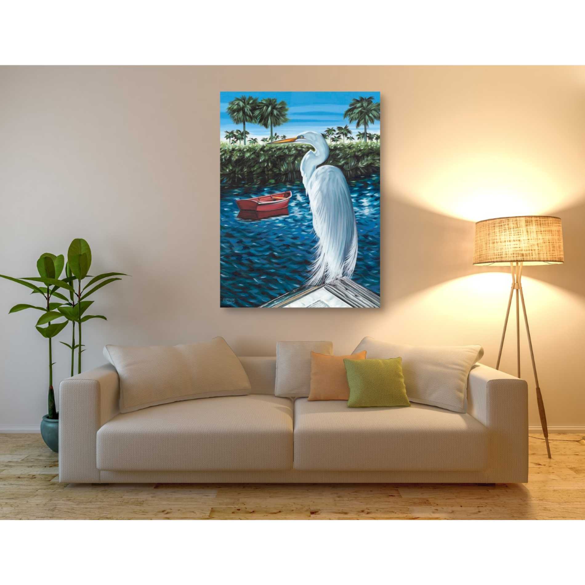 'Peaceful Heron II' by Carolee Vitaletti, Giclee Canvas Wall Art