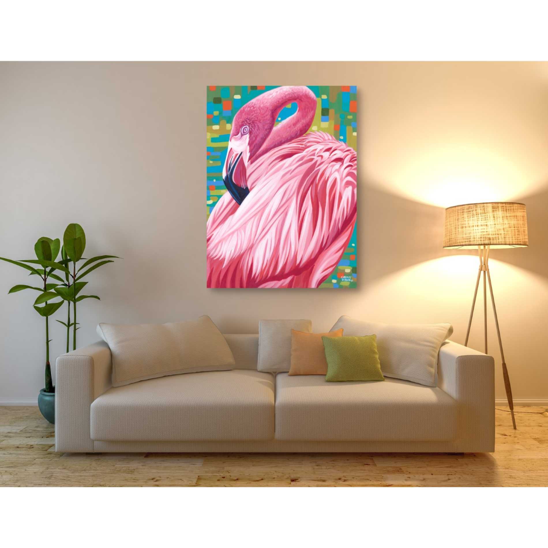'Fabulous Flamingos II' by Carolee Vitaletti, Giclee Canvas Wall Art
