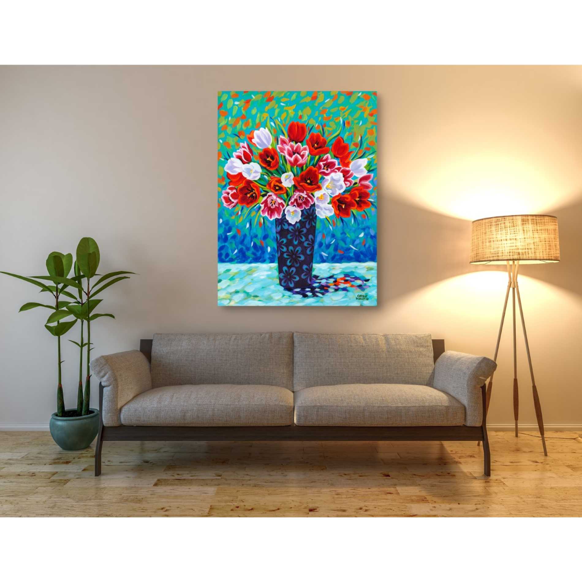 'Bouquet Celebration I' by Carolee Vitaletti, Giclee Canvas Wall Art
