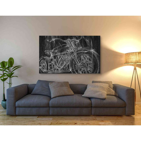 Image of 'Motorcycle Mechanical Sketch I' by Ethan Harper Canvas Wall Art,54 x 40