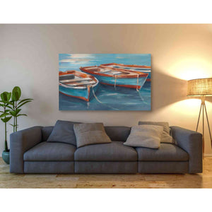 'Tethered Row Boats II' by Ethan Harper Canvas Wall Art,54 x 40