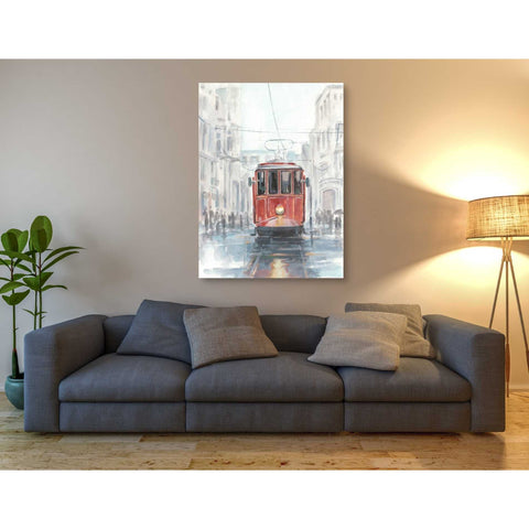 Image of 'Watercolor Streetcar Study I' by Ethan Harper Canvas Wall Art,40 x 54