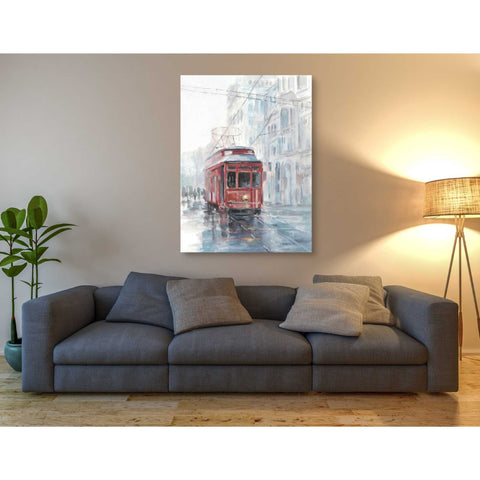 Image of 'Watercolor Streetcar Study II' by Ethan Harper Canvas Wall Art,40 x 54