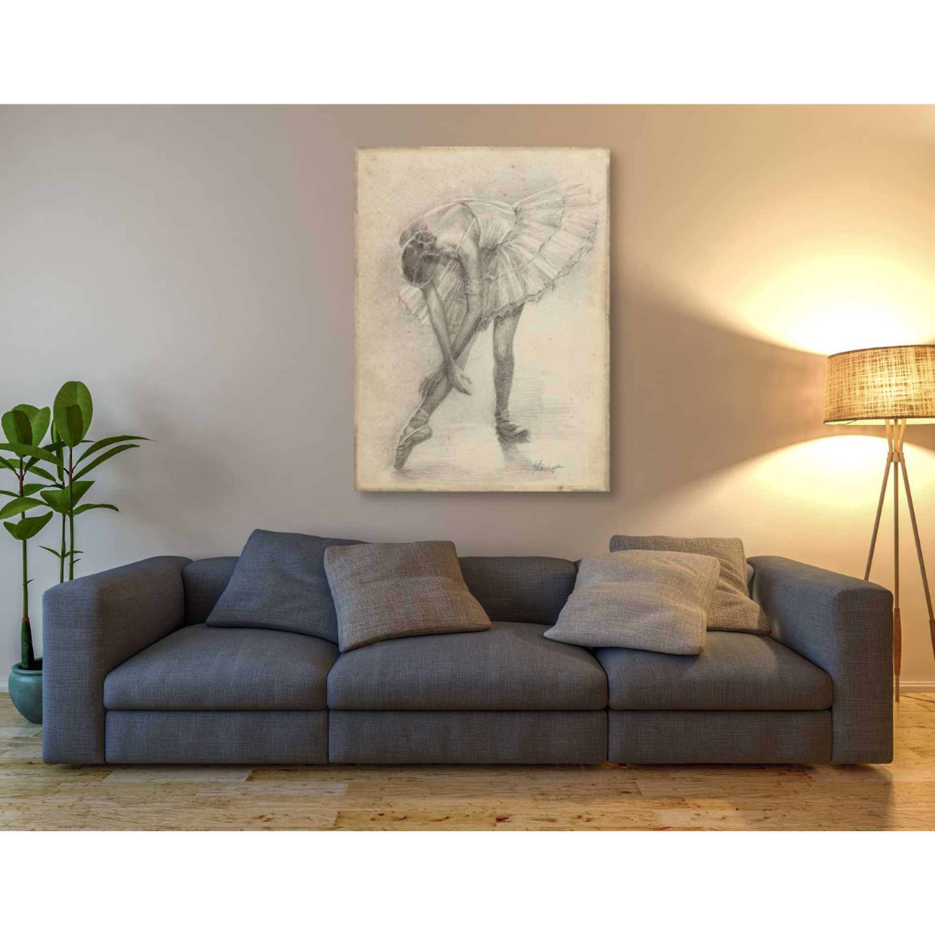 'Antique Ballerina Study II' by Ethan Harper Canvas Wall Art,40 x 54