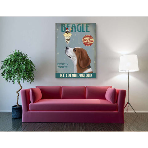 Image of 'Beagle Ice Cream,' by Fab Funky, Giclee Canvas Wall Art