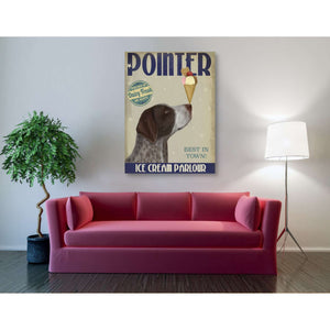 'German Shorthaired Pointer Ice Cream,' by Fab Funky, Giclee Canvas Wall Art