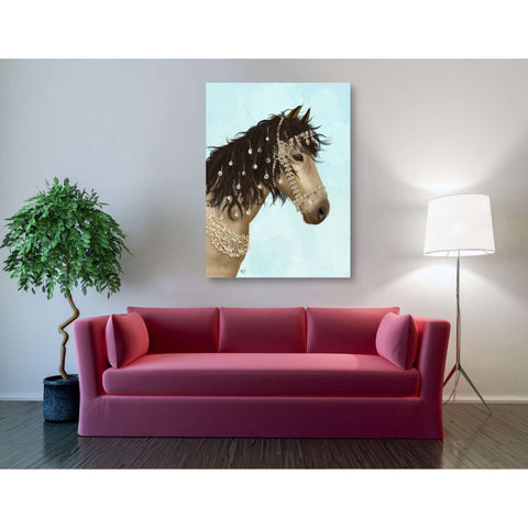 Image of 'Horse Buckskin with Jewelled Bridle' by Fab Funky, Giclee Canvas Wall Art