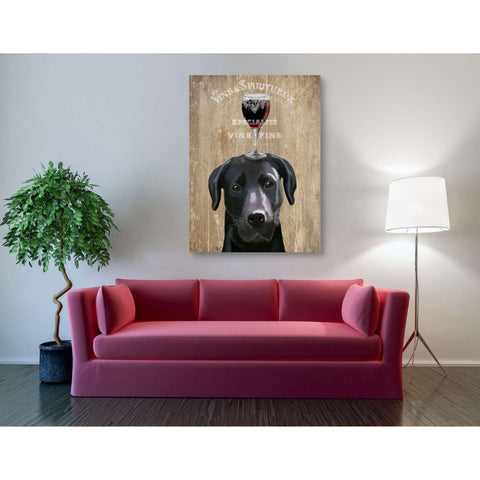 'Dog Au Vin, Black Labrador' by Fab Funky, Giclee Canvas Wall Art